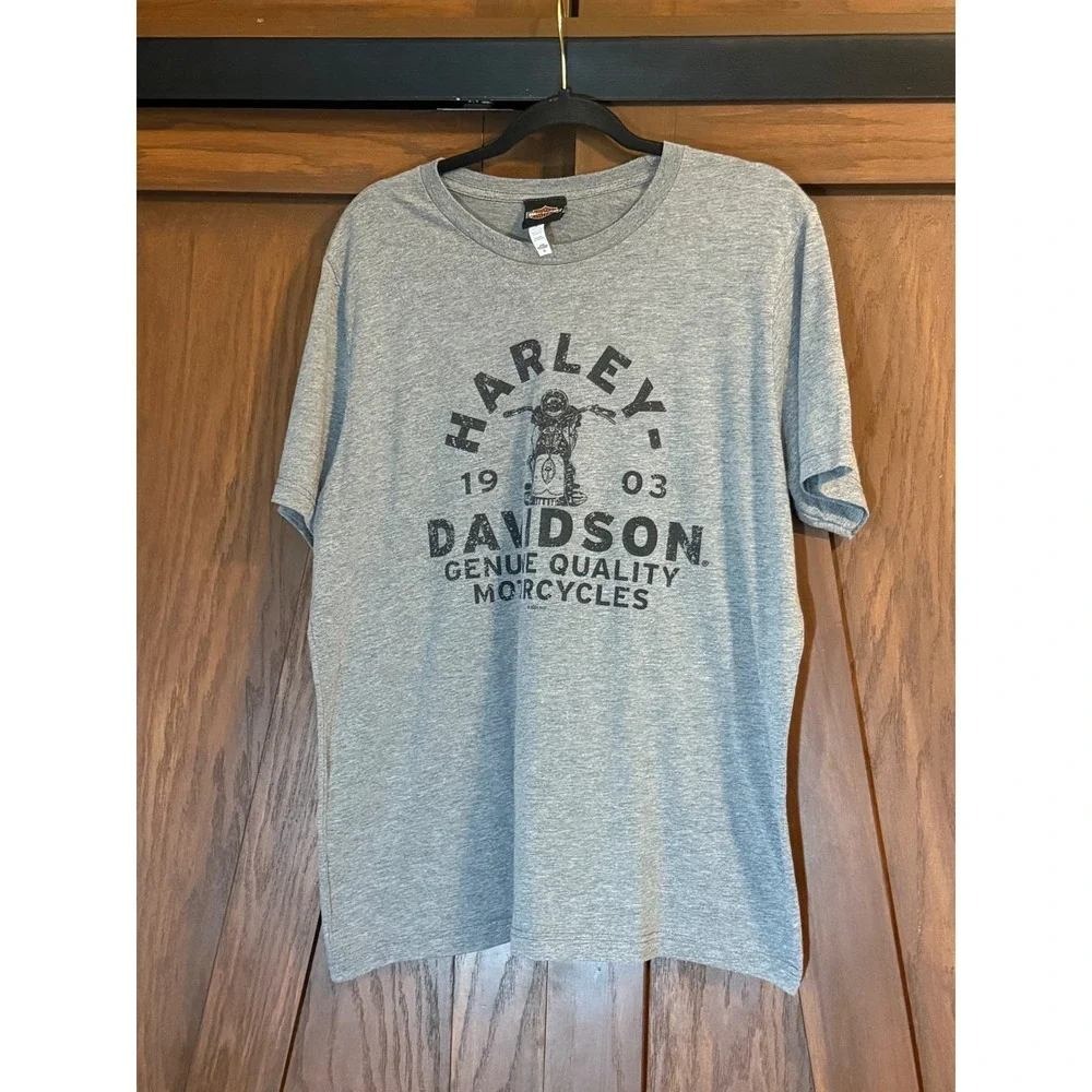 Vintage Inspired Harley Davidson Goldrand Dealer Graphic T-Shirt Sz XL Virginia